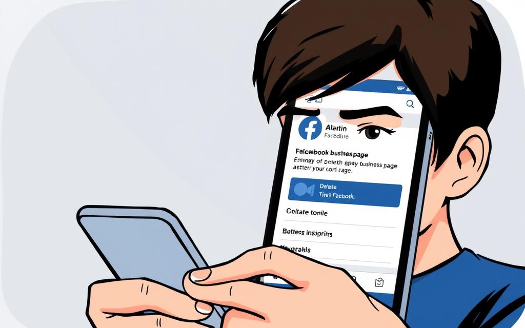 delete facebook business page on phone