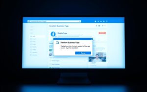 how to delete facebook business page